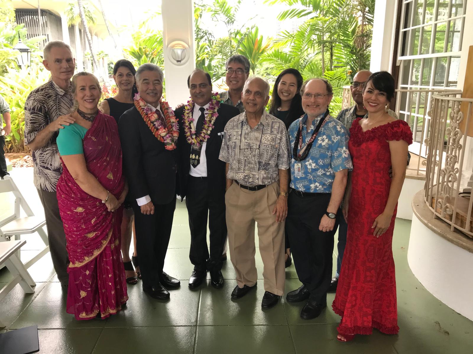 GIIP members attended the signing ceremony of Sister State Relationship between Hawaii and Goa, India and met with Hon. Governor, David Y. Ige and First Lady, Dawn Ige at Washington place in Honolulu in September 2018.