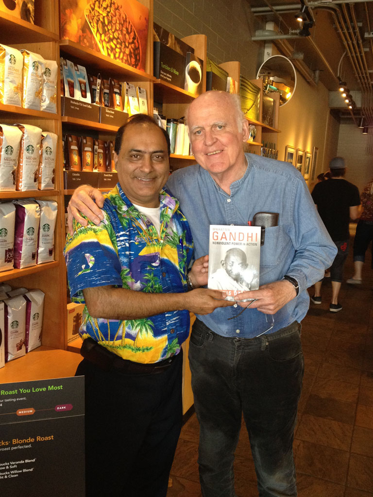 Dr. Raj Kumar with Professor Dennis Dalton, author of Mahatma Gandhi's book-Nonviolent Power in Action